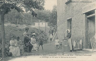 Carte postale ancienne L'Ardèche pittoresque - Cures d'air - A la Ferme du Cros — Saint-Agrève (Ardèche)