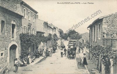 Carte postale ancienne Les Plantas — Saint-Laurent-du-Pape (Ardèche)