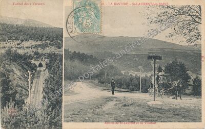 Carte postale ancienne La Bastide — Saint-Laurent-les-Bains (Ardèche)