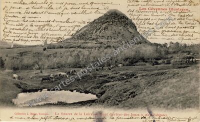 Carte postale ancienne Mont Gerbier des Joncs — Saint-Martial (Ardèche)