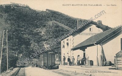 Carte postale ancienne La Gare — Saint-Martin-de-Valamas (Ardèche)