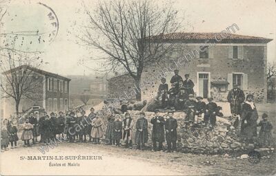 Carte postale ancienne St Martin le Superieur — Saint-Martin-sur-Lavezon (Ardèche)