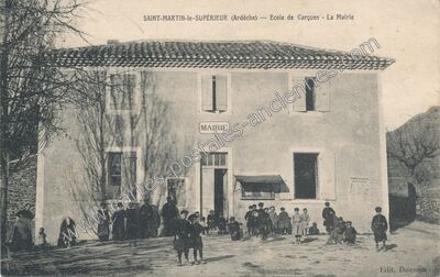Carte postale ancienne St Martin le Superieur — Saint-Martin-sur-Lavezon (Ardèche)