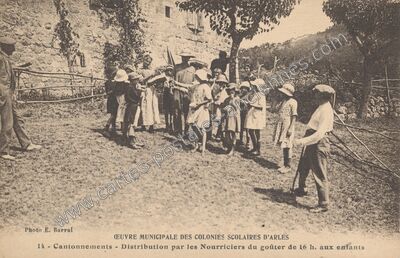 Carte postale ancienne Œuvre municipale des colonies scolaires — Saint-Michel-de-Chabrillanoux (Ardèche)