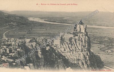 Carte postale ancienne Chateau de Crusol — Saint-Péray (Ardèche)