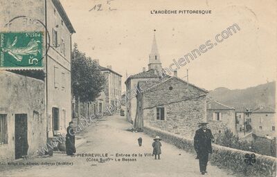 Carte postale ancienne St Pierreville — Saint-Pierreville (Ardèche)