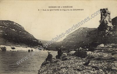 Carte postale ancienne Aiguille de Gounier — Saint-Remèze (Ardèche)