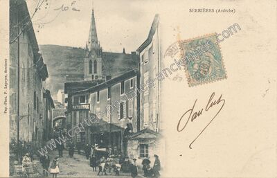 Carte postale ancienne Serrieres — Serrières (Ardèche)