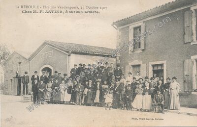 Carte postale ancienne La REBOULE - Fête des Vendangeurs — Soyons (Ardèche)