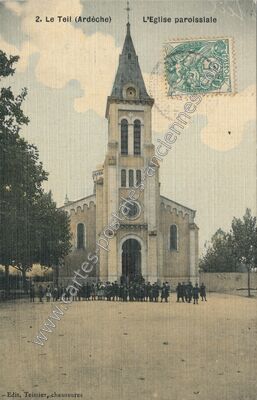 Carte postale ancienne L'Eglise paroissiale — Le Teil (Ardèche)
