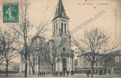 Carte postale ancienne L'Église — Le Teil (Ardèche)
