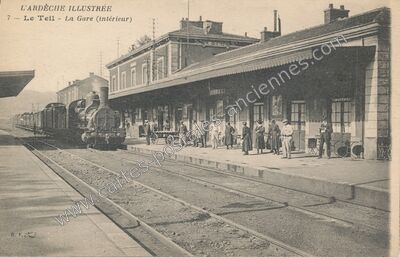 Carte postale ancienne La Gare (intérieur) — Le Teil (Ardèche)