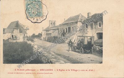 Carte postale ancienne Usclades — Usclades-et-Rieutord (Ardèche)