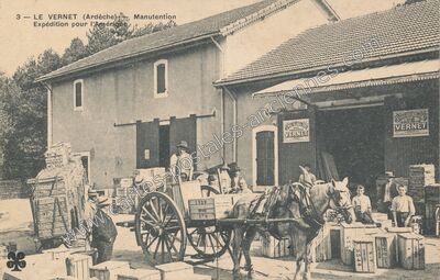 Carte postale ancienne Le Vernet — Vals-les-Bains (Ardèche)