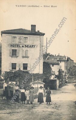 Carte postale ancienne Hôtel MARY — Vanosc (Ardèche)