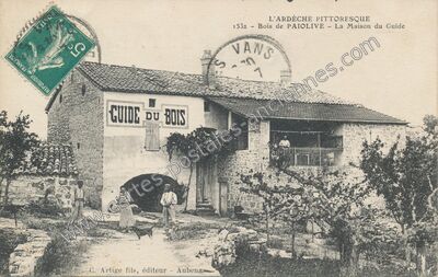 Carte postale ancienne Bois de Paiolive — Les Vans (Ardèche)