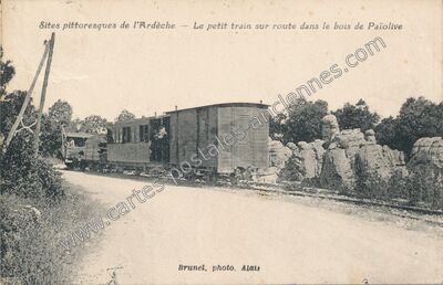 Carte postale ancienne Bois de Paiolive — Les Vans (Ardèche)