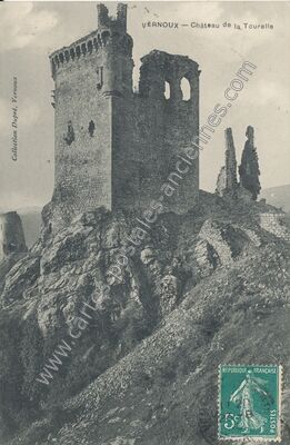 Carte postale ancienne Chateau de la Tourelle — Vernoux-en-Vivarais (Ardèche)
