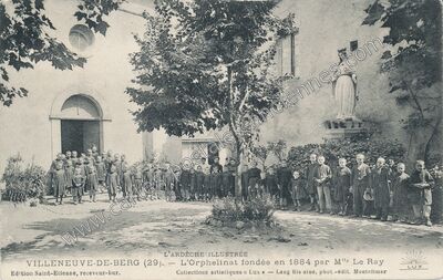Carte postale ancienne L'Orphelinat fondée en 1884 — Villeneuve-de-Berg (Ardèche)