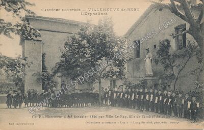 Carte postale ancienne L'Orphelinat — Villeneuve-de-Berg (Ardèche)