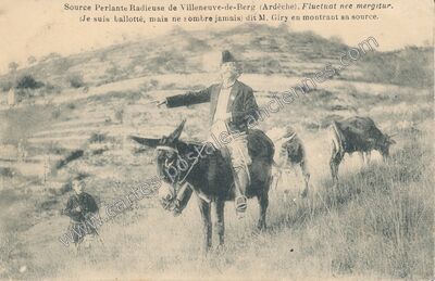 Carte postale ancienne Source Perlante Radieuse — Villeneuve-de-Berg (Ardèche)