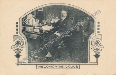 Carte postale ancienne Melchior de Vogüé — Vogüé (Ardèche)