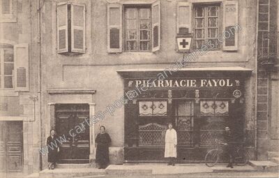 Carte postale ancienne Pharmacie Fayol — La Voulte-sur-Rhône (Ardèche)
