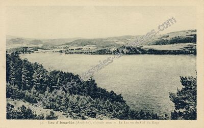 Carte postale ancienne Lac d'Issarles — Issarlès (Ardèche)