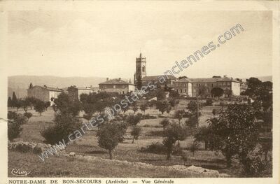 Carte postale ancienne N D'de Bon Secours — Lablachère (Ardèche)