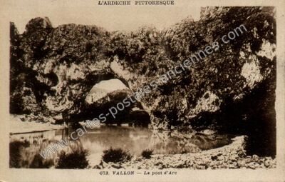 Carte postale ancienne Vallon — Vallon-Pont-d'Arc (Ardèche)