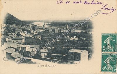 Carte postale ancienne Andance — Andance (Ardèche)