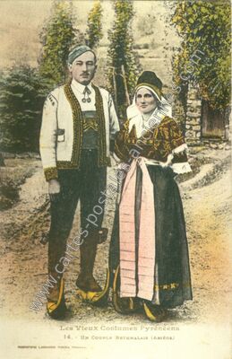 Carte postale ancienne Costumes Pyreneens — Arrien-en-Bethmale (Ariège)