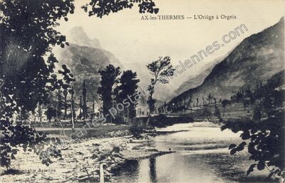 Carte postale ancienne L'Oriège à Orgeix — Orgeix (Ariège)