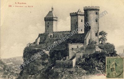Carte postale ancienne Chateau de Foix — Foix (Ariège)