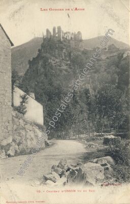 Carte postale ancienne Chateau d'Usson — Rouze (Ariège)