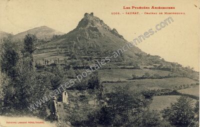 Carte postale ancienne Château de Montorgueil — Saurat (Ariège)