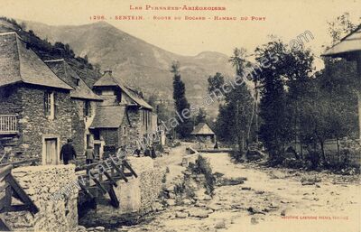 Carte postale ancienne Route du Bocard - Hameau du Pont — Sentein (Ariège)