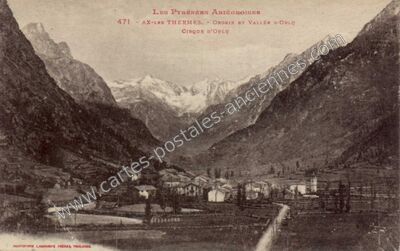 Carte postale ancienne Les Pyrénées Ariégeoises — Ax-les-Thermes (Ariège)