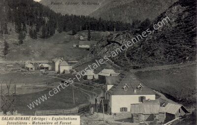 Carte postale ancienne Salau Bonabe — Couflens (Ariège)