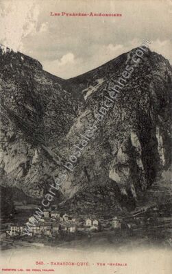 Carte postale ancienne Tarascon Quie — Tarascon-sur-Ariège (Ariège)