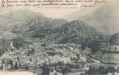 Carte postale ancienne Vue Générale — Ax-les-Thermes (Ariège)