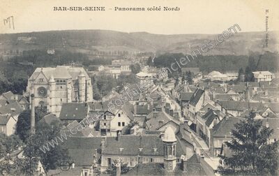Carte postale ancienne Panorama (côté Nord) — Bar-sur-Seine (Aube)