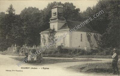 Carte postale ancienne L'Église — Chamoy (Aube)