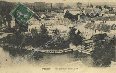 Carte postale ancienne Plancy — Plancy-l'Abbaye (Aube)