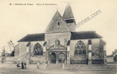 Carte postale ancienne Église de Sainte-Savine — Sainte-Savine (Aube)