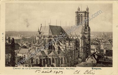 Carte postale ancienne Cathedrale de Troyes — Troyes (Aube)