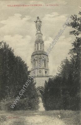 Carte postale ancienne La Chapelle — Villeneuve-au-Chemin (Aube)