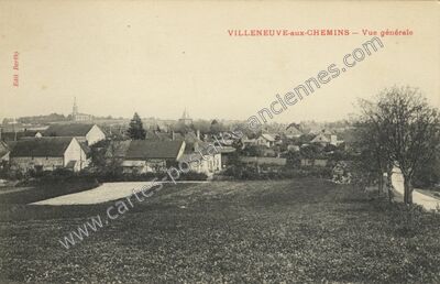 Carte postale ancienne Vue générale — Villeneuve-au-Chemin (Aube)