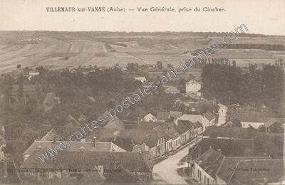 Carte postale ancienne Vue Générale, prise du Clocher — Villemaur-sur-Vanne (Aube)