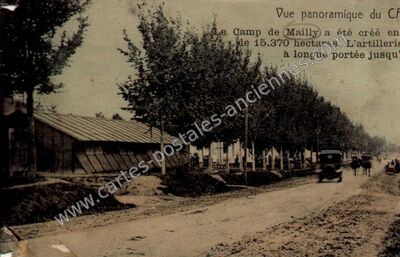 Carte postale ancienne Camp de Mailly — Mailly-le-Camp (Aube)